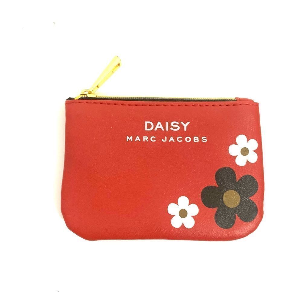 Marc Jacobs Red Leather Floral Change Purse